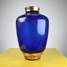 grande vaso in vetro blu