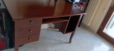 Scrivania in legno artigianale, porta pc. L 130 cm x 74, h 79 cm