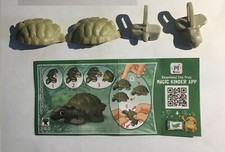 TARTARUGA + CARTINA DV282 KINDER SORPRESA  2019/2020 NATOONS ANIMALI CORAZZATI
