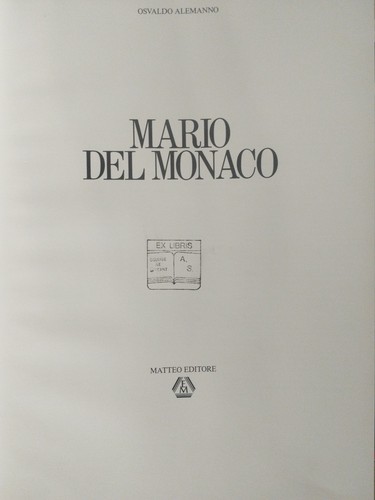 Mario del monaco osvaldo - monaco,
