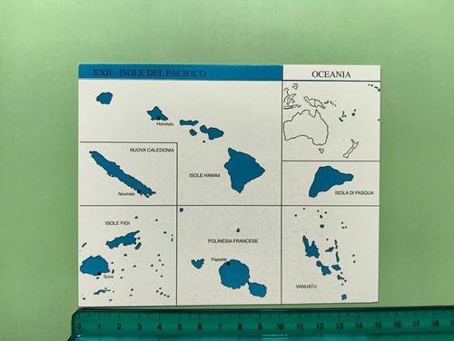 Cartina oceania isole - isole, del