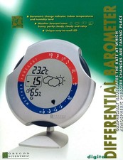 STAZIONE BAROMETRICA OREGON SCIENTIFIC LCD SVEGLIA ALARM OROLOGIO TAVOLO