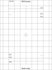 9x12 CM GROUND GLASS FOCUSING SCREEN WITH GRID Linhof Sinar Wista Shen Hao Toyo