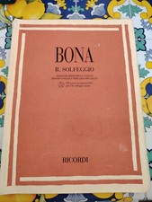 RICORDI " BONA IL SOLFEGGIO SU DOPPIO RIGO"  Con  CD