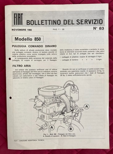 Fiat bollettino del servizio - bollettino,