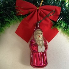 decorazione albero In Vetro Vintage Babbo Natale