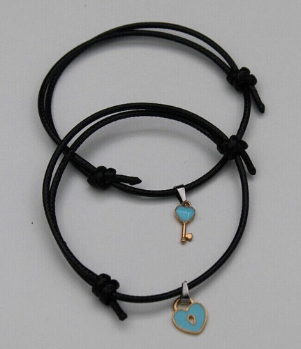 Bracciale coppia cuore chiave - cuore,
