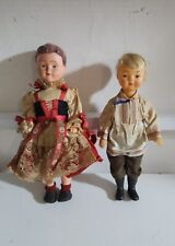 2 BAMBOLE RUSSA E CECOSLOVACCA TRADIZIONALI VINTAGE DA COLLEZIONE