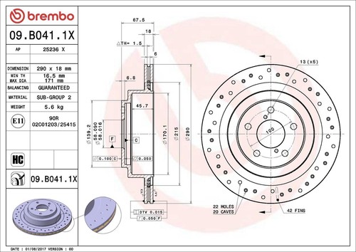 Disco freno brembo - 1x,