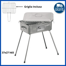 Fornacella fornacetta barbecue BBQ griglia a carbone carbonella pieghevole 37x27