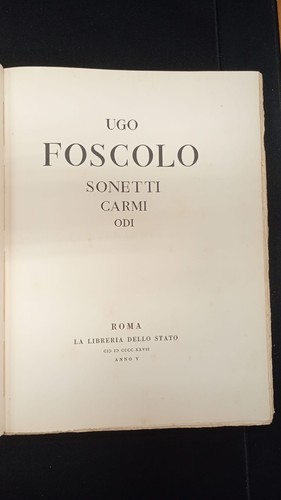Ugo foscolo sonetti carmi - ugo,