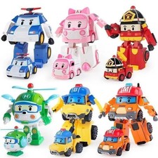 Lot 6 Figurines Robocar Poli