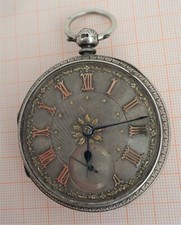 OROLOGIO TASCA INGLESE CHESTER FUSEE, CONOIDE ARGENTO FUNZIONANTE