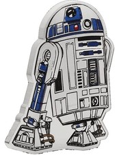 R2-D2 Star Wars droidi a forma di 1 oz moneta d'argento 2 $ Niue 2025