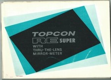 TOPCON RE SUPER WITH THRU-THE-LENS  MIRROR-METER: Instructions for use 