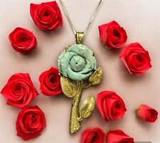 Ciondolo spilla con rosa in