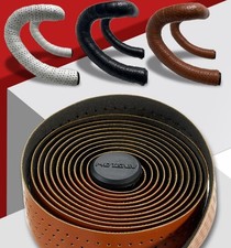 2x Cinghia Manubrio Bici Corsa Pelle PU Cintura Traforata Traspirante Morbida