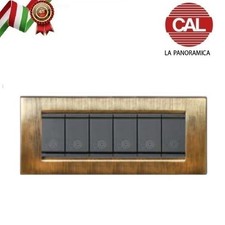 PLACCA 6P BRONZO SATINATO