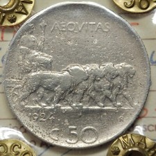 50 Centesimi 1924 Rigato RARO