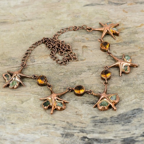 Collana citrino elettroformata - collana,