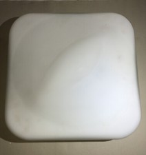 ARTE-DESIGN-ILLUMINAZIONE-ARTISTICA LAMPADA-PLAFONIERA IN VETRO BIANCO-CON BOLLA