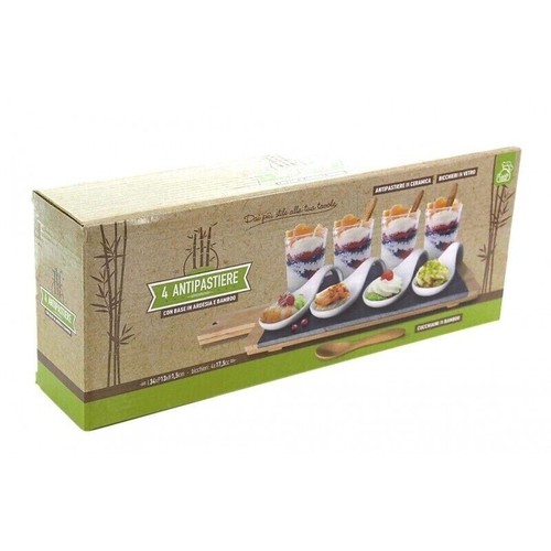 Antipastiere ardesia bamboo - antipastiere,