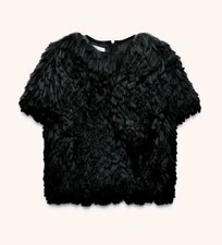 ZARA NUOVO TOP DONNA PELLICCIA