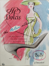SCARPA BALLY BY VICTOR Pubblicità 1959 THE ITALIAN SILHOUETTE 1 Pagina originale