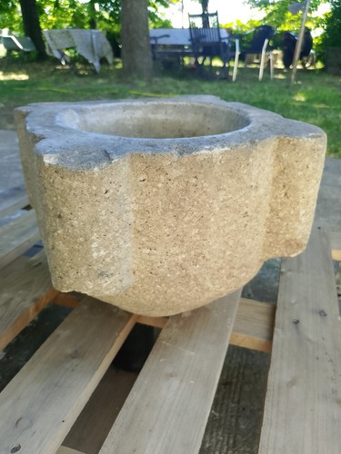 Antico grande mortaio in - ,