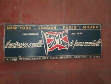 Targhetta publicitaria Simmons letto materasso    anni 70 no smaltata bellissima