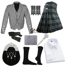 Scozzese Uomo Grigio Lana