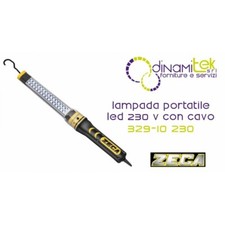 329/10 230 V LAMPADA PORTATILE A LED 230 V CON CAVO 10 m ZECA