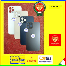 BACK COVER SCOCCA VETRO IPHONE 12 PRO BACK POSTERIORE + BIADESIVO 3M BIG HOLE