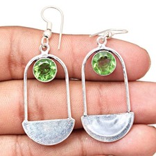 Orecchini gioielli in argento fatti a mano con pietre preziose al quarzo...