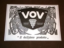 Pubblicità dei primi del 1900 Zabaione VOV della Pezziol