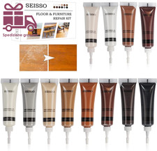 Kit Riparazione Mobili Legno, Parquet Ripara Graffi, 12 Colori Stucchi per Legno