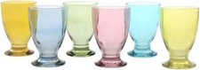 Italian Decor L.Color 6 Bicchieri CIN Mix Retro, Colorati Come Foto, 200ML
