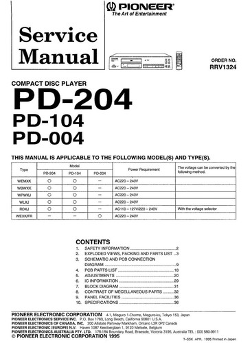 Servizio manuale istruzioni - servizio,