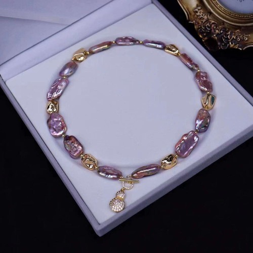 Collana perle viola del - di,