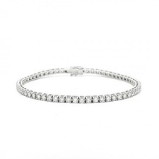 Bracciale Tennis Diamanti 4GQ 2,7 mm ct 3,52 F VVS n° 62 pietre Oro 18 kt 11,50 