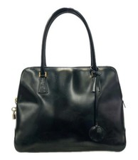 Borsa a tracolla Salvatore Ferragamo Gancini nera vintage autentica