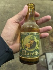Vecchia Bottiglia In Vetro Birra Moretti No Insegna Smaltata