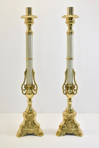 Coppia candelabri altare - di,