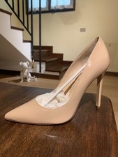 Decoltè Fratelli Rossi tacco 8 cm, taglia 36, color beige. Nuove, mai usate