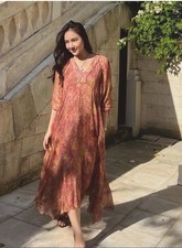 Abito midi caftano stampa