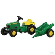R01219 John Deer Trattore a Pedali con Rimorchio Rolly Giocattoli 