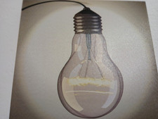 Quadro Stampa Con LUCE Lampadina Tela Decorazione Casa Stanza 30x30 Idea Regalo