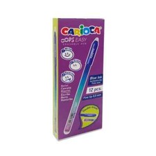 Penna cancellabile OOPS EASY carioca con doppia gomma BLU 12 PCS 0.7 mm