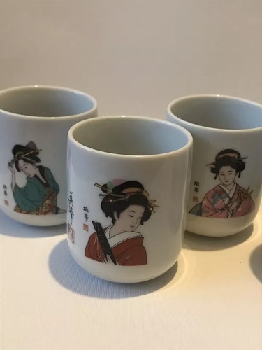 Vintage japanese tea cups set - tea,