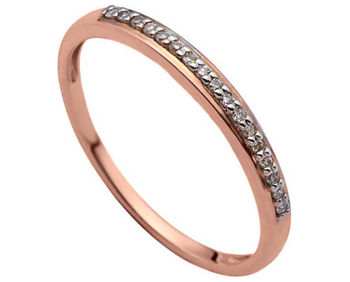 14ct oro rosa fede nuziale - 14ct, con